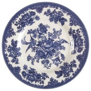 SET OF 5 Royal Stafford ASIATIC PHEASANT Dinner Plate 11” Dark Blue & White NEW